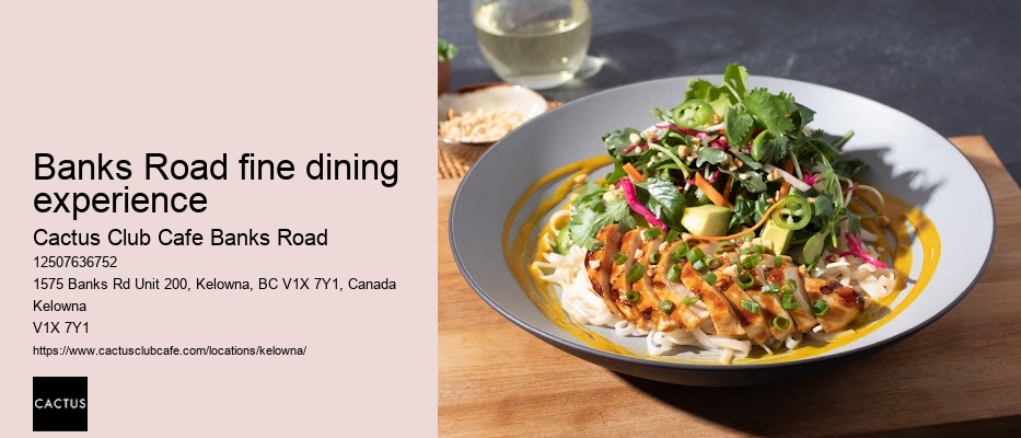 Kelowna restaurant with seasonal cocktail menu