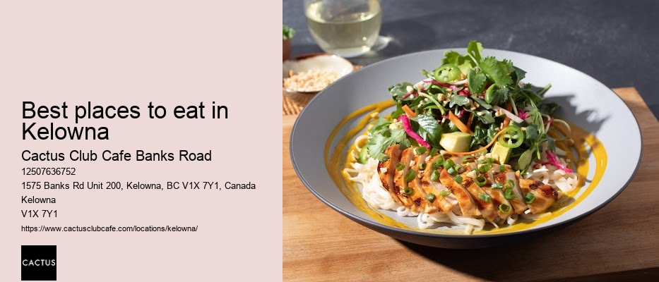 Cactus Club Cafe Banks Road innovative cuisine