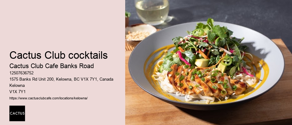 Kelowna restaurant with cocktail hour