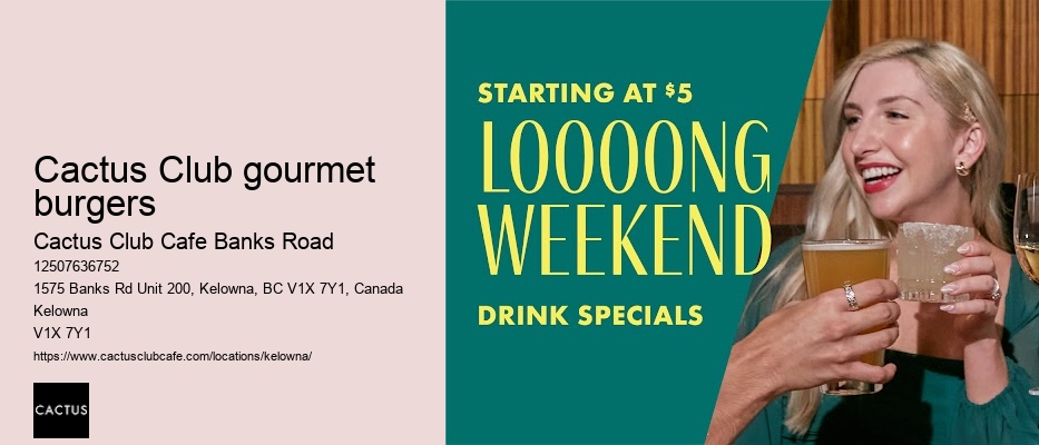 Kelowna restaurant with diverse menu options