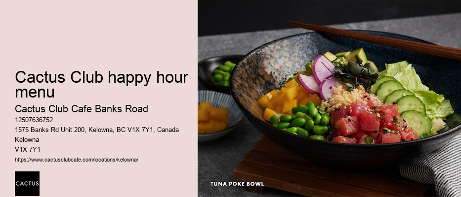 Kelowna restaurant with weekly specials