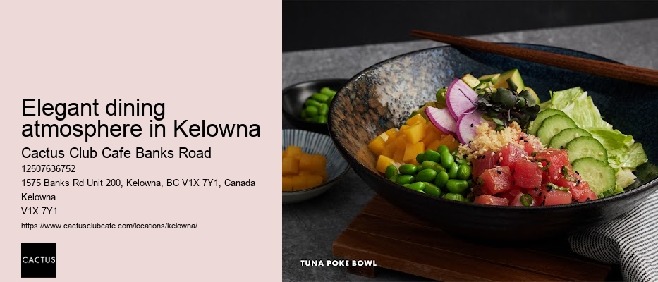 Kelowna restaurant with upscale bar