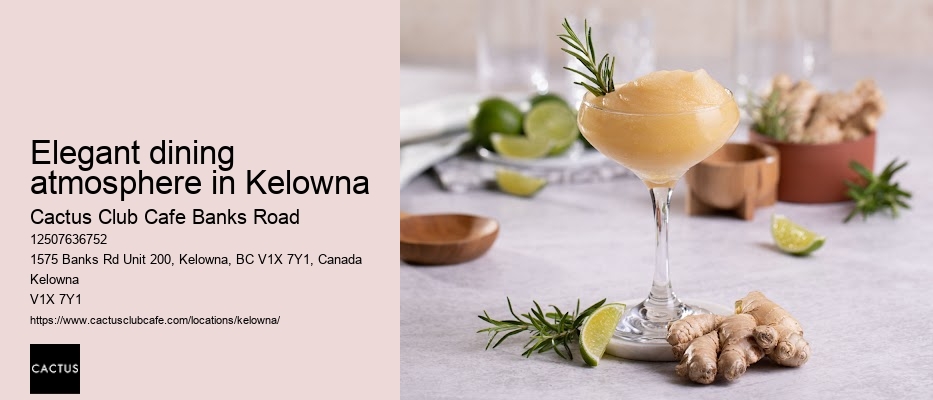 Kelowna restaurant with chef's tasting menu