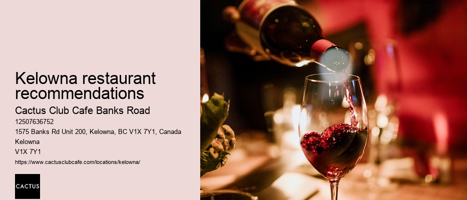Kelowna restaurant with happy hour cocktails