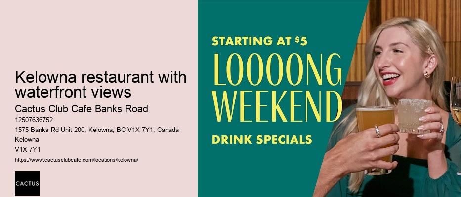 Kelowna restaurant with chef-inspired dishes