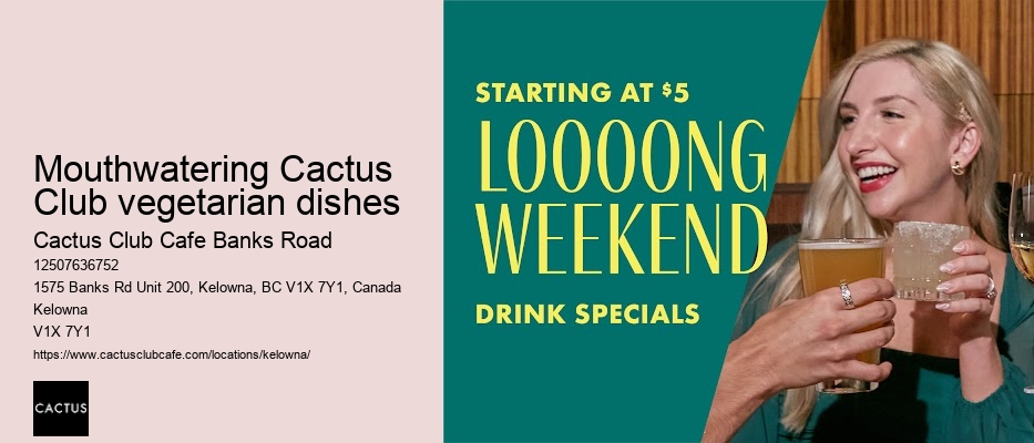 Kelowna restaurant with diverse menu options