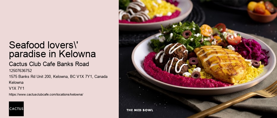 Kelowna restaurant with international cuisine