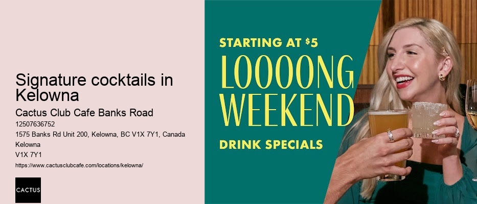Trendy dining atmosphere in Kelowna