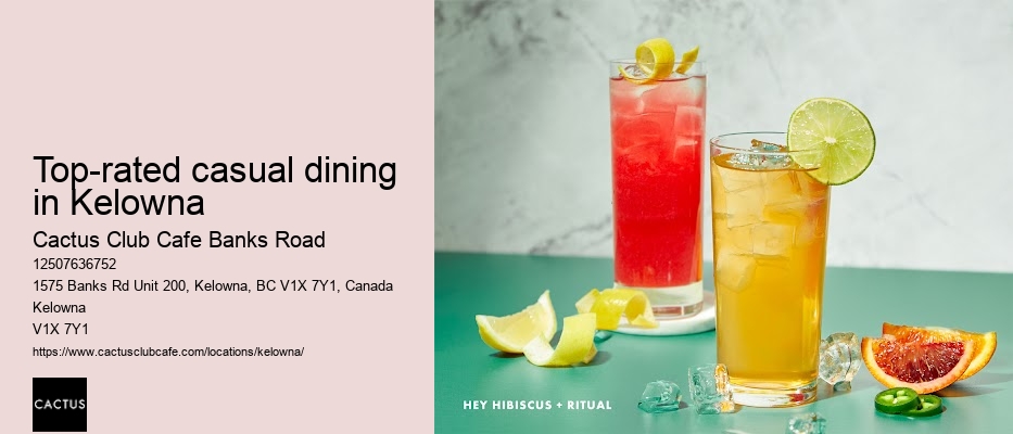 Cactus Club Cafe Banks Road culinary innovation