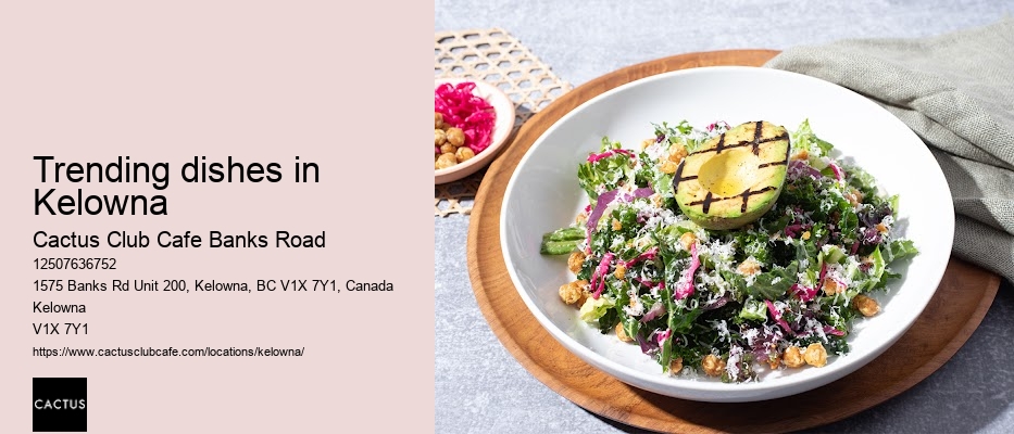 Banks Road chef's specialties
