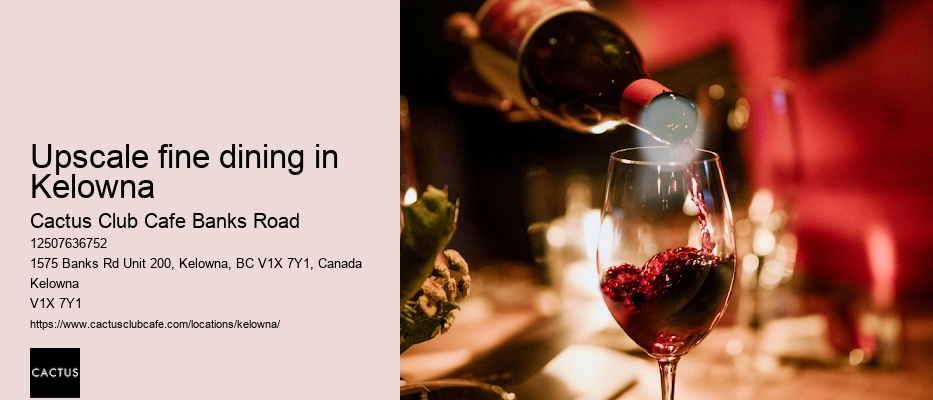 Kelowna restaurant with mixologist creations